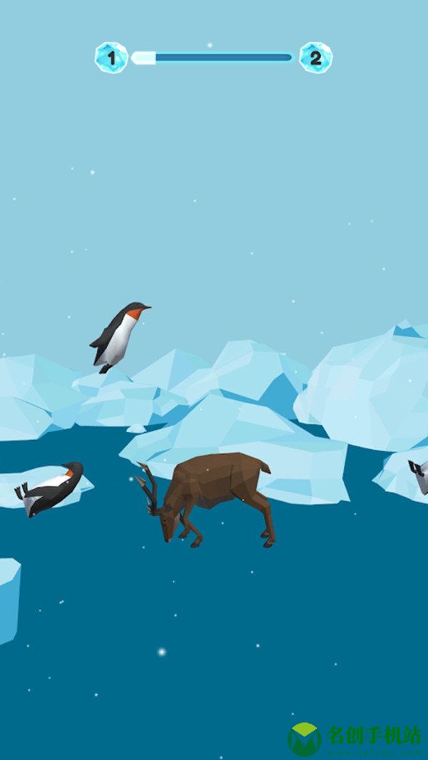 企鹅跳跃飞跃冰块游戏
